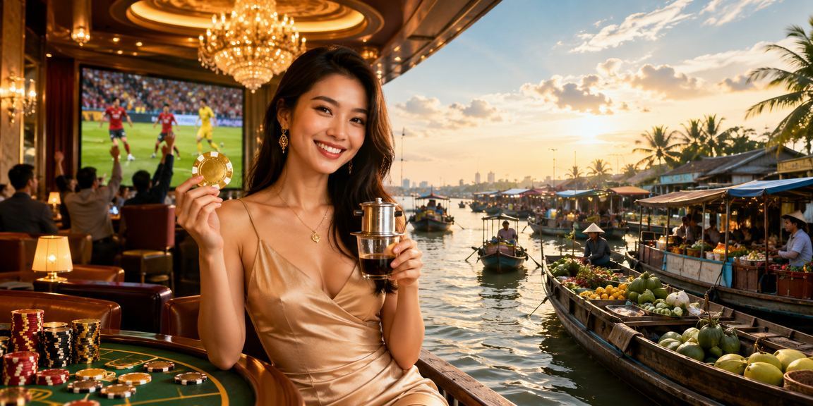 Người dùng tại Cần Thơ xem kèo bóng đá và cá cược thể thao qua x9d trong quán cà phê