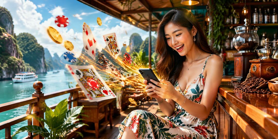 Người chơi đánh bài giải trí tại Hạ Long